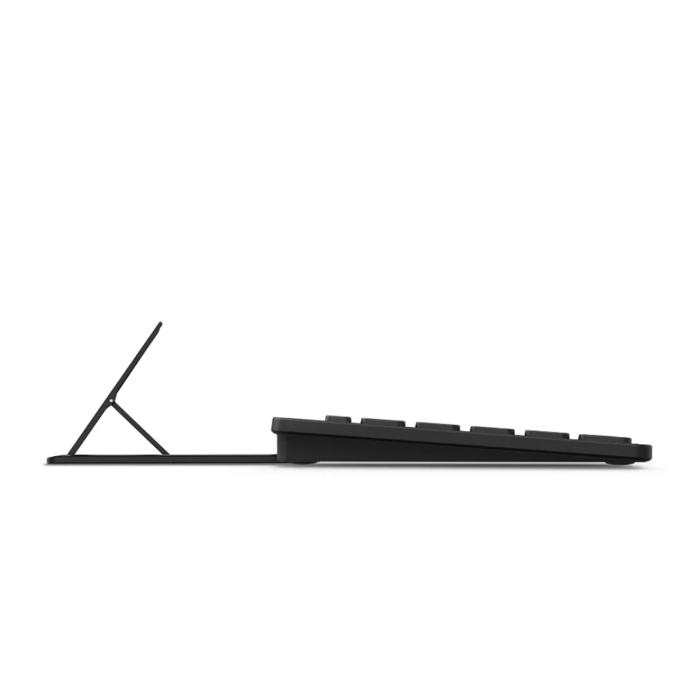 NEW Black Compact Wireless Keyboard For Tablets and Smartphones, Foldable Stand